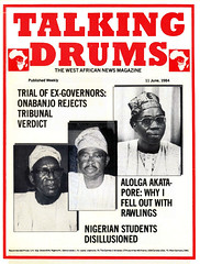 talking drums 1984-06-11 trial of ex-governors Onabanjo rejects verdict - Akata-Pore why I fell out with Rawlings