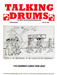talking drums 1985-05-20 ghana must go the hazardous exodus from Lagos