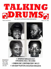 talking drums 1986-03-10 Information blackout spreading aids-2 in Ghana - Babangida - Coup plotters executed in Nigeria