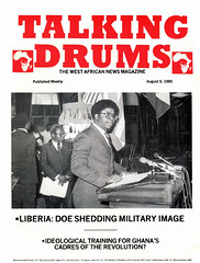 talking drums 1985-08-05 Liberia Doe shedding military image