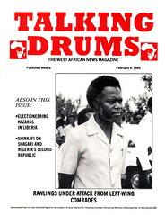 talking drums 1985-02-04 rawlings under attack from left-wing comrades kojo tsikata shinkafi on shagari and nigeria's 2nd republic