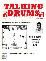 talking drums 1986-01-20 Kankam da Costa freed after 4 years - Ghana cedi sinks - Babangida sets the date